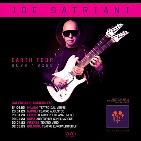 Joe Satriani. Rinviato al 24 aprile 2023
